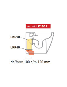 Kit per scarico pavimento da 100 a 120 mm LK1012