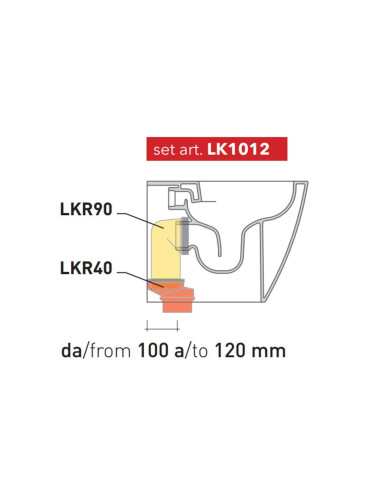 Kit per scarico pavimento da 100 a 120 mm LK1012