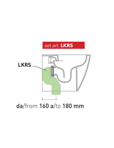 Kit per scarico pavimento da 160 a 180 mm LKRS