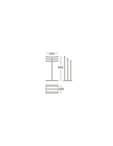 Valli Piantana in acciaio inox serie Katana