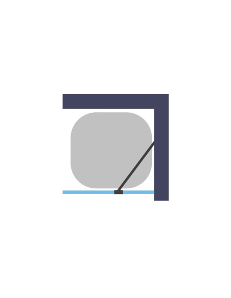 Parete doccia walk-in a muro da 70 cm con cristallo e braccetto cromato