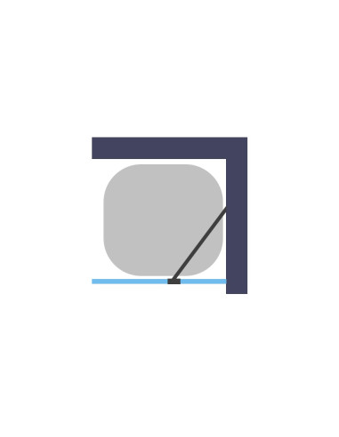 Parete doccia walk-in a muro da 70 cm con cristallo e braccetto cromato