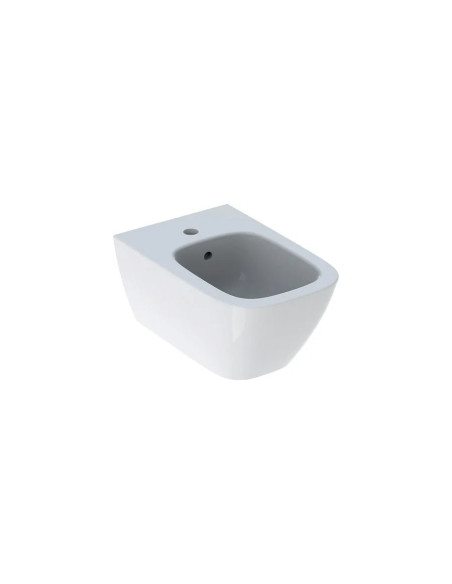 Sanitari sospesi Smyle Square, vaso rimfree, bidet e coprivaso rallentato