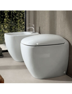 Pozzi Ginori Citterio filo muro-vaso senza brida-bidet- e coprivaso rallentato
