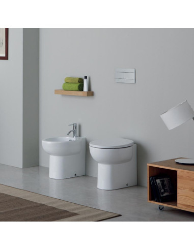 Kerasan Bit vaso, bidet e sedile soft close filo muro