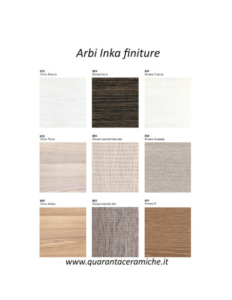 Inka mobile bagno Arbi rovere tranchè naturale L141xP51,5 cm