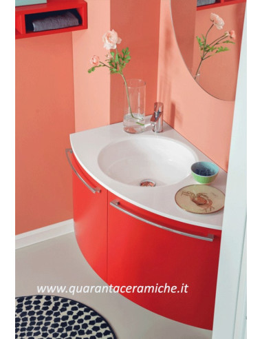 Arbi Home mobile bagno finitura fragola opaco L90xP50 cm