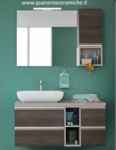 Arbi Home mobile bagno finitura legno dalì L110xP45 cm