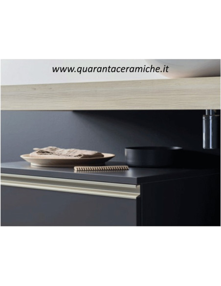 Arbi Home mobile bagno finitura ardesia opaco L120xP45 cm