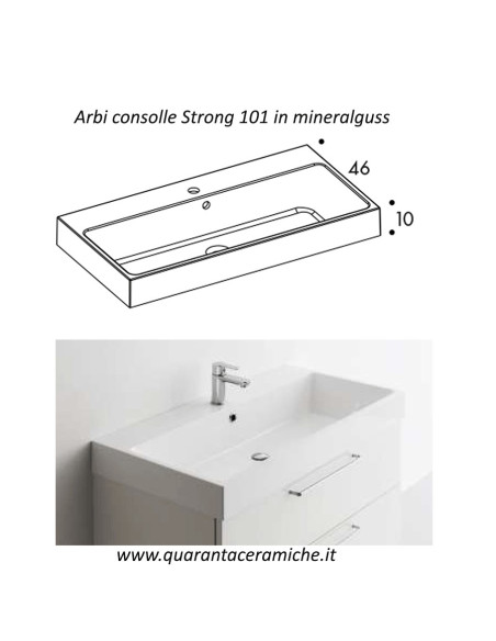 Arbi Ho.me mobile bagno legno york L100xP45 cm