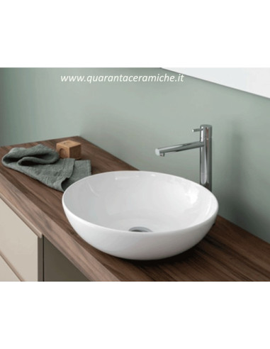 Arbi mobile bagno Home finitura legno york/colore cremino opaco L130xP45,5 cm