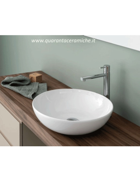 Arbi mobile bagno Home finitura legno york/colore cremino opaco L130xP45,5 cm