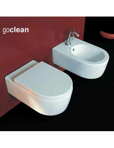 Ceramica Flaminia Link vaso sospeso senza brida, bidet e coprivaso rallentato