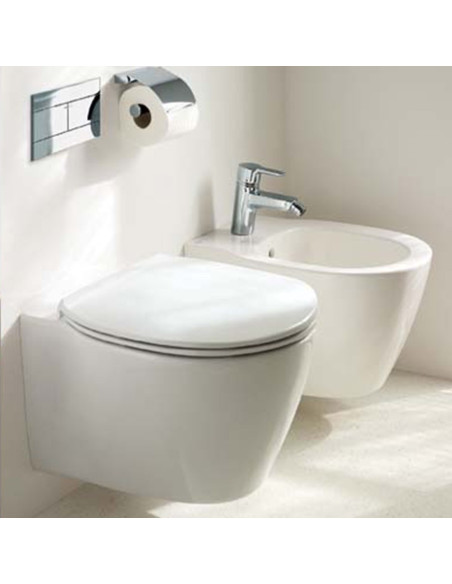 Ideal Standard Connect Space vaso sospeso, bidet e coprivaso rallentato