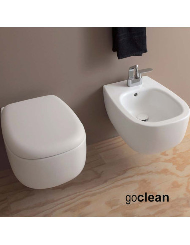 Ceramica Flaminia Bonola bianco opaco (LATTE) vaso sospeso, bidet e coprivaso rallentato