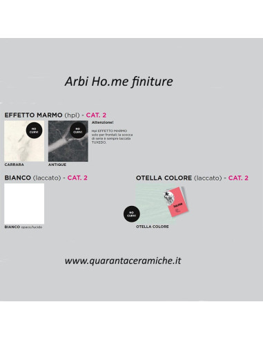 Mobile lavatoio Arbi Home Laundry L131xP51,5 cm colore Aria opaco