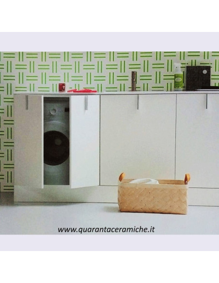 Mobile lavatoio Arbi Home Laundry L220,60xP68 cm Bianco opaco