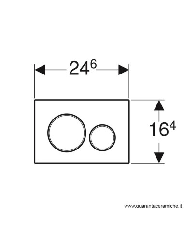Placca di comando Geberit Sigma 20 Satinato Cromato 246X164 mm