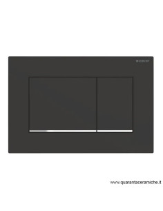 Placca di comando Geberit Sigma 30 nero opaco/cromato/nero opaco con trattamento antimpronta