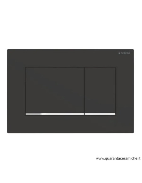 Placca di comando Geberit Sigma 30 nero opaco/cromato/nero opaco con trattamento antimpronta
