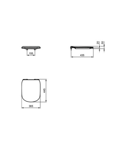 Ideal Standard Tesi Coprivaso Slim Rallentato Bianco
