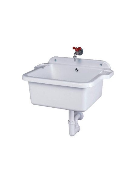 Vasca a muro in resina 58x45