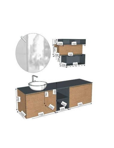 Arbi Street Mobile Bagno Rovere Tabacco