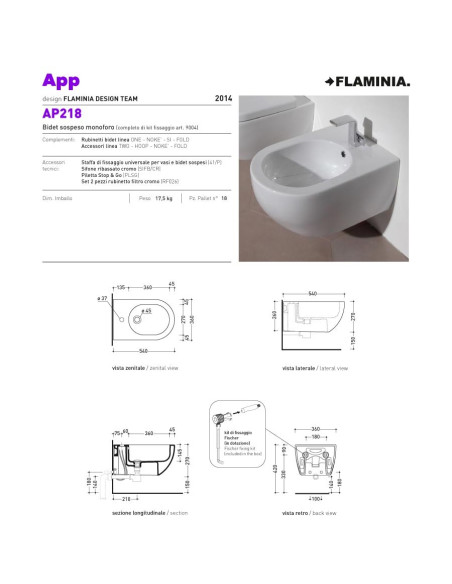 Ceramica Flaminia App  bianco opaco (LATTE) kit sospeso vaso Goclean, bidet e coprivaso rallentato slim