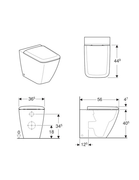 Geberit iCon Square filo muro scheda tecnica