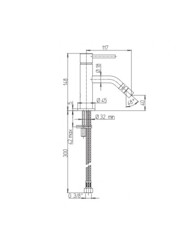 Paini Cox scheda tecnica miscelatore bidet