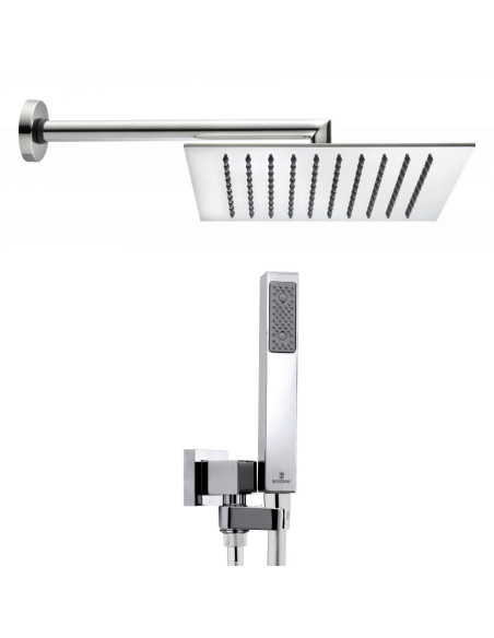 Bossini Soffione Quadro Tetis più duplex Zen 30x30