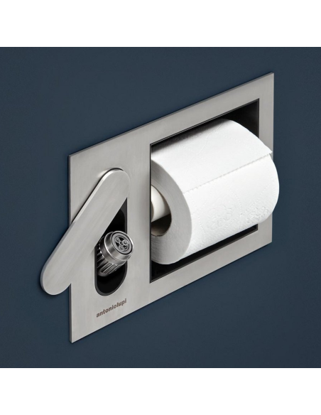 antoniolupi Cartaintenso doccetta igienica da incasso con porta rotolo