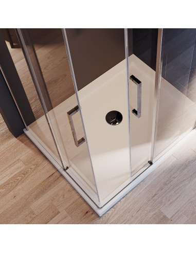 Box doccia Firenze 70x90 angolare a due ante scorrevoli cristallo trasparente 8 mm