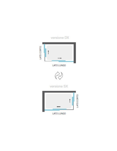 Box doccia Firenze 80x120 angolare a due ante scorrevoli cristallo trasparente 8 mm