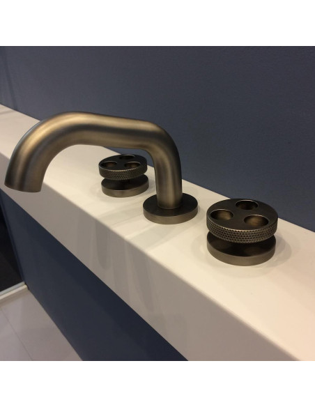 Bongio serie BOWLING lavabo a tre fori 38501 - Quaranta Ceramiche Srl