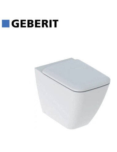 Geberit iCon Square vaso filo muro rimfree e coprivaso rallentato