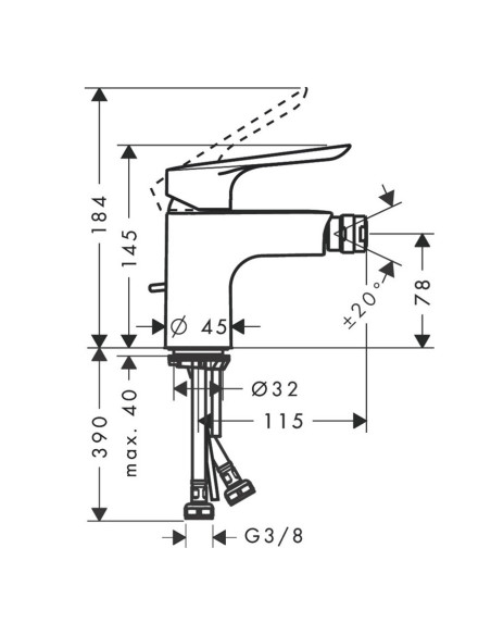 Hansgrohe Logis E Miscelatore monocomando lavabo e bidet 71176000 - 71237000