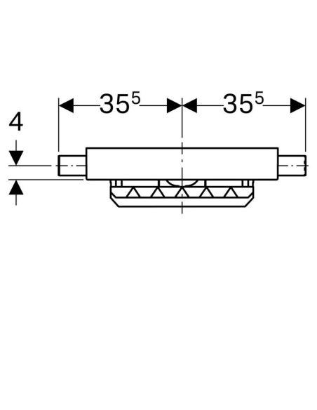 Geberit Combifix scarico a parete per doccia, massetto 90–200 mm 457.534.00.1