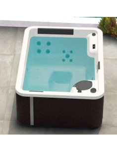 Grandform - Kinedo Minipiscina Happy SPA A300 3 posti bianco/rattan