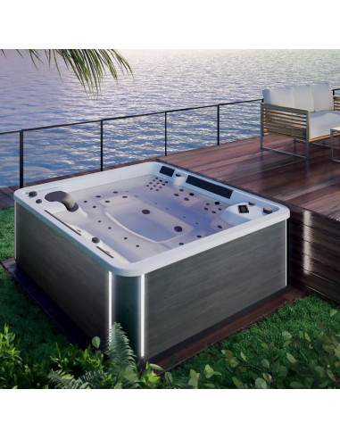 Grandform - Kinedo Minipiscina Happy SPA A600 6 posti bianco/rattan