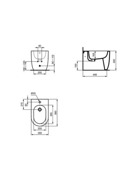 Ideal Standard Blend Curve Sanitari Filo muro - T375101