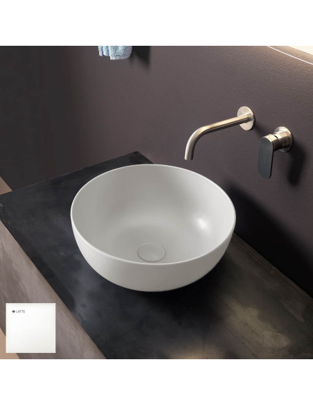 Flaminia App lavabo BIANCO LATTE da appoggio cm 40