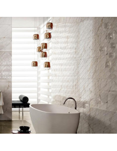 Marazzi Allmarble Wall Golden White Struttura Pavé Lux 3D 40x120 M71S