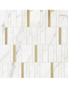Marazzi Allmarble Wall Golden White Mosaico Barcode Lux 40x40 M8HD - Miglior Prezzo