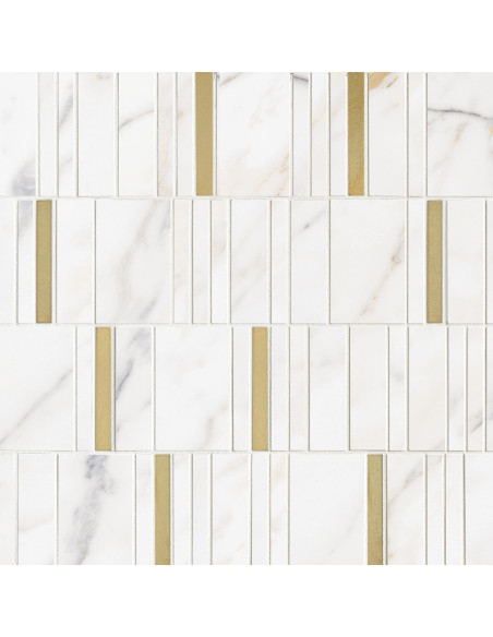 Marazzi Allmarble Wall Golden White Mosaico Barcode Lux 40x40 M8HD - Miglior Prezzo