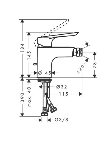 Hansgrohe Logis E Miscelatore monocomando lavabo, bidet e doccia
