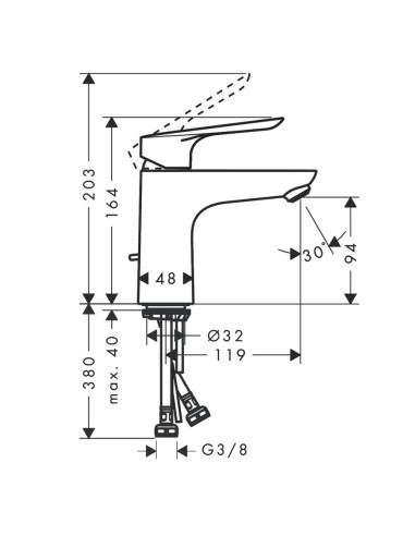 Hansgrohe Logis E Miscelatore monocomando lavabo, bidet e doccia