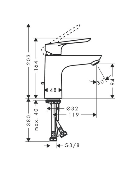 Hansgrohe Logis E Miscelatore monocomando lavabo, bidet e doccia