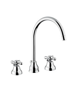 Bugnatese Old '800 Batteria lavabo canna girevole con scarico automatico