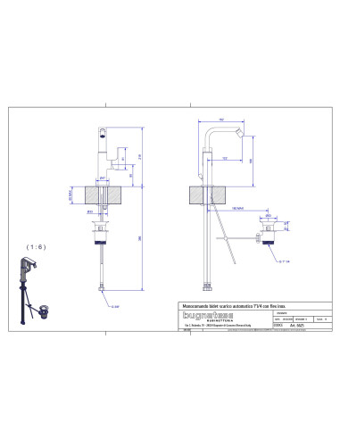 Bugnatese Simple Monocomando bidet scarico automatico